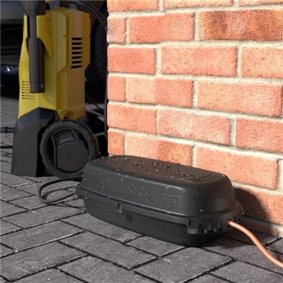 Weatherproof Electrical Cable Box 11.4" (L) x 4.92" (W) x 4.33" (H) - Black - Picture 4 of 6